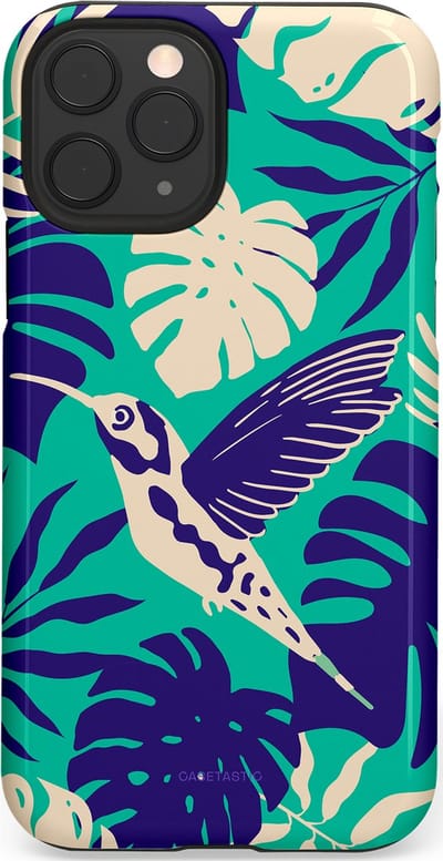 Casetastic Hoesje Geschikt voor Apple iPhone 11 Pro - Stijlvolle Beschermende Duo-layer Case - Paradijs Kolibrie