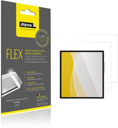 dipos – 2x Beschermfolie geschikt voor Philips Z19 | 3D Full Cover Screenprotector | 100% Passend