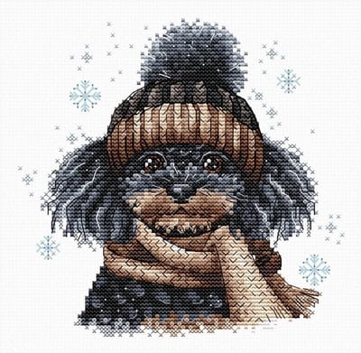 Borduurpakket AVA stitch - The Poodle - De Poedel - P039 - Telpatroon