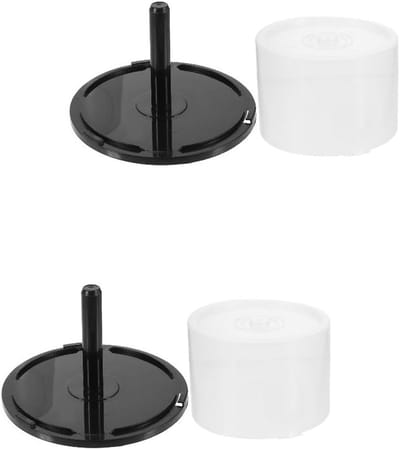 Lege CD/DVD Cake Box met Spindle voor 50 Schijven - Transparant met Zwarte Bod, Set van 4 Stuks voor Opberging en Organisatie