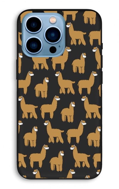 Case Company® - Hoesje geschikt voor iPhone 13 Pro Max hoesje - Alpacas - Biologisch Afbreekbaar Telefoonhoesje - Bescherming alle Kanten en Schermrand