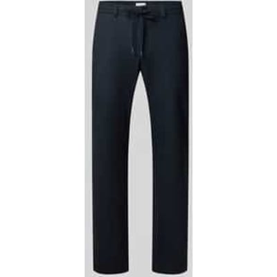 Slim fit stoffen broek met achterzakken model 'Phil'