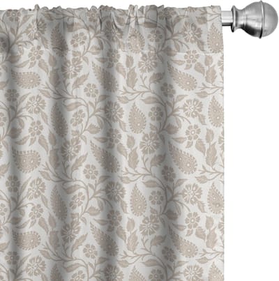 ABAKUHAUS – Oriëntaalse Gordijnen Flora – 2x75×245 cm – Beige/Wit