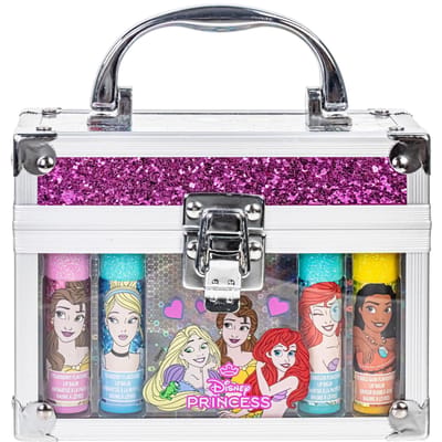 Disney princess make-up koffertje met 4 lipbalsem
