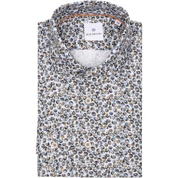 Blue Industry Overhemd Print Groen - Maat 38 - Heren - Overhemden Casual