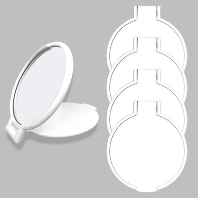 Ronde Opvouwbare Zakspiegel, Compacte Make-up Spiegel voor Portemonnee en Reizen (4 stuks)