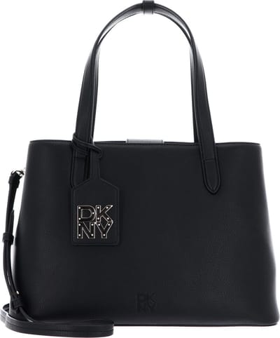 DKNY Leren Shopper Schoudertas Milan TBD Shopping Bag Blk / Gold Zwart