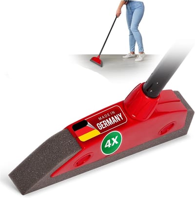Novaliv 2x schuimbezem met steel voor in de auto & wisser kappersbezem rubberen knobbelbezem hondenhaarverwijderaar parketbezem voor binnen tapijtbezem vloerwisser huishoudbezem wonderbezem