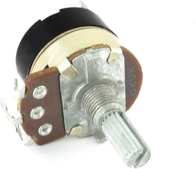 Draaibare Weerstand - Potentiometer Schakelaar - Elektronica Instellen - Lineair Type B - 50K Ohm - Zilverkleur