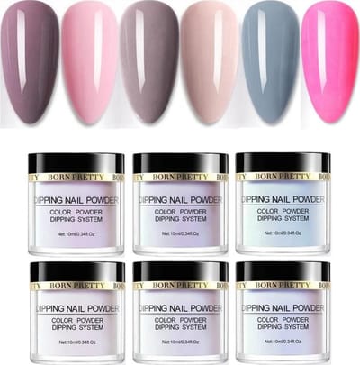 Born Pretty - Dipping poeder set - 6 stuks - Dipping poeder nagels - Dipping poeder kleuren - Dipping powder - Dip nagels - Dip poeder - Dipping powder nagels - Dipping powder nails - Dipping powder nails - Dippn - Dipping poeder - Dipping powder set