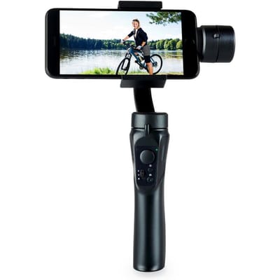 Stabilisateur de cardan portatif H4, 3 axes intelligent, Anti-secouement, pour téléphone portable, vidéo Vlog noir