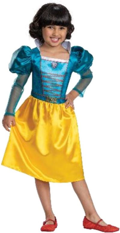 DISNEY - SNOW WHITE LIVE ACTION, Sneeuwwitje Live Acton jurk Basic Plus, Maat M (7-8 jaar)