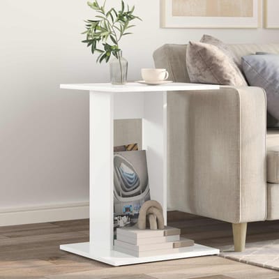 vidaXL - Bijzettafel - Wit - 45 - x - 40 - x - 62,5 - cm - Bewerkt - hout