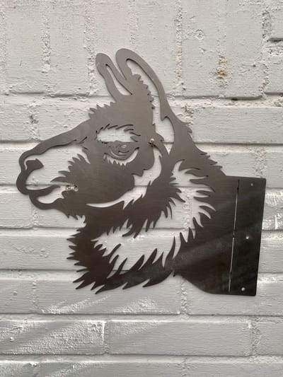 Metalen wanddecoraties - De alpaca - Cortenstaal tuindecoratie