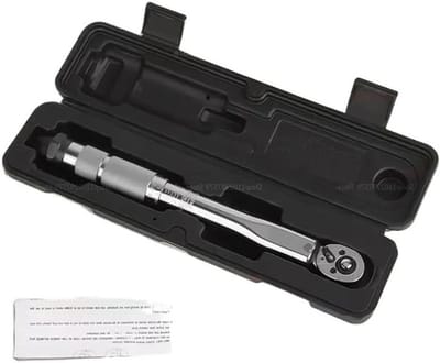 Momentsleutel - Verstelbare ratel - Nauwkeurig aandraaien - Chroom-vanadium staal - 19-110 Nm - Zilver