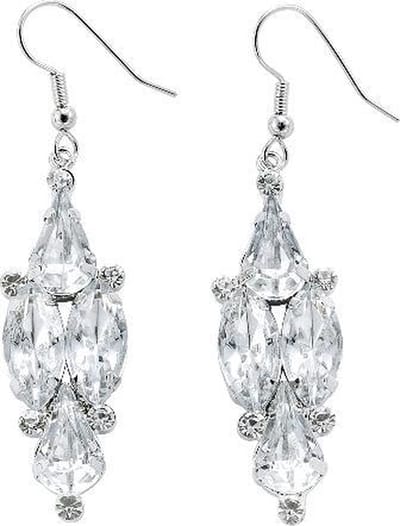 Behave - Oorhangers met heldere steentjes - Avondlook glamour