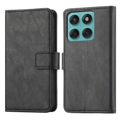 imoshion Hoesje - Geschikt voor Motorola Moto G57 Power - Luxe Bookcase - Zwart