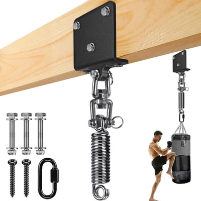 Bokszakhanger met veer, draaibare haak voor zware tas, Beugel Bokszak Opknoping kit, Muay Thai Hangtas