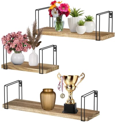 ApexArte® Wandrek Industrieel - Wandplank Zwevend - Wandkast - Hout