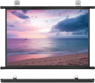 Projectiescherm Neerklapbaar - Filmscherm Rolbaar - Thuisbioscoop Presentaties - Handmatig Uitschuifbaar - 30-72 inch - Wit Zwart