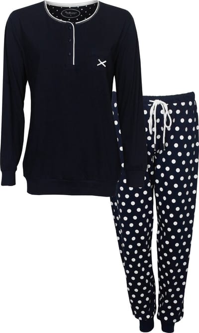 Tenderness Dames Pyjama Donker Blauw TEPYD1108A - Maten: XXL