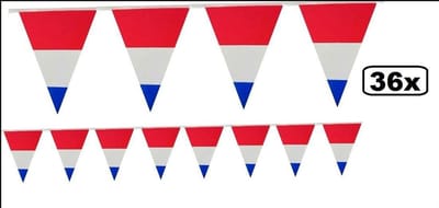 36x Vlaggenlijn rood/wit/blauw Nederland