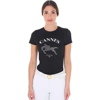 Katoenen dames-T-shirt Equestro Cannes
