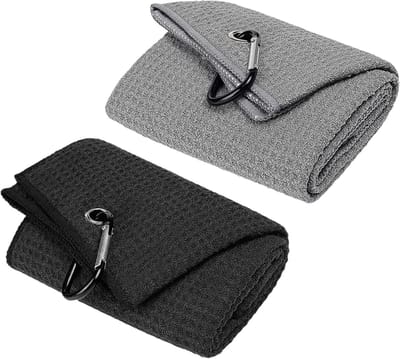 Set van 2 Microfiber Golf Handdoeken 40 x 60 cm - Ideaal voor Sport, Yoga en Outdoor Activiteiten met Haakjes