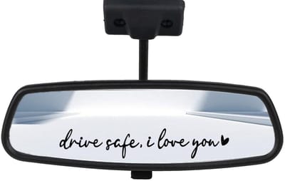 Solidchoice- Autosticker Schattig - Achteruitkijkspiegel Sticker - Auto Decoratie - 2 Stuks - PET Materiaal - 12x2cm Formaat - Autodecoratie