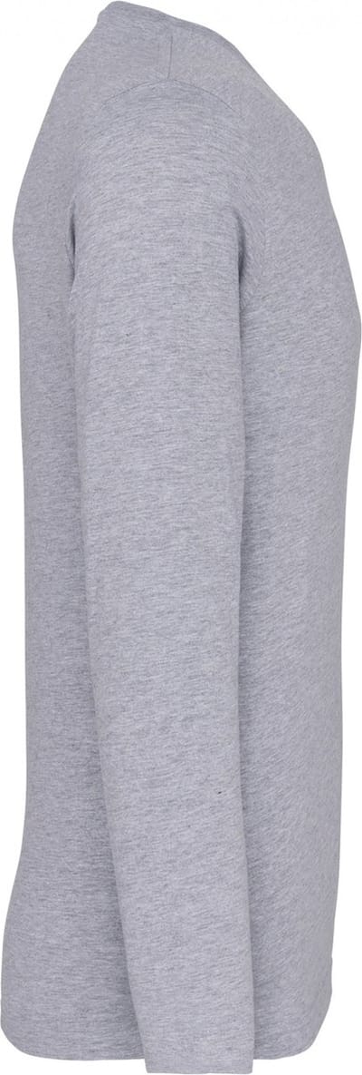 Kariban T-shirt V-hals lange mouwen K358 - Oxford Grey - 3XL