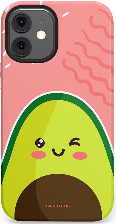 Casetastic Hoesje Geschikt voor Apple iPhone 12 Mini - Stijlvolle Beschermende Duo-layer Case - Avocado Vibes