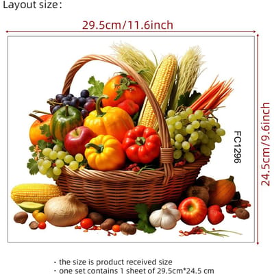 Autocollants Muraux Fruits Décoration de Maison Autocollants Amovibles multi