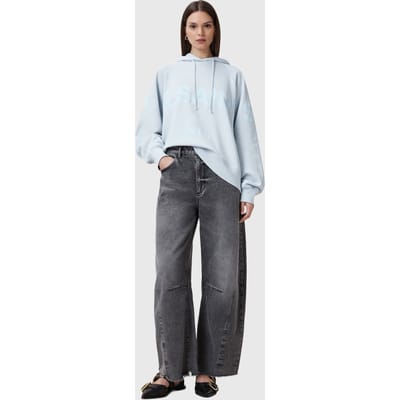 AllSaints Talon Biggy Hoody Barely Blue Taglia: XS | Felpe con cappuccio Outlet | Donna | Blu