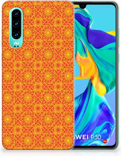 Huawei P30 TPU bumper Batik Oranje