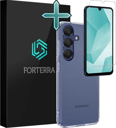Hoesje Met Screenprotector - Geschikt voor Samsung Galaxy A16 - Sterk & Shockproof - Telefoon Hoes - Back Cover - Siliconen Case - Transparant