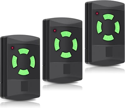 Afstandsbediening Vervanging - Zelflerende Code - Garagedeur Openen - 26975 MHz Frequentie - 3 Stuks - Zwart