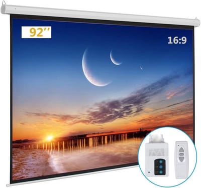 Gemotoriseerd Projectorscherm 92 Inch 16:9 XL - Elektrisch Uitrolbaar voor Thuisbioscoop en Presentaties