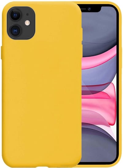 Hoesje - Geschikt voor Apple iPhone 11 - Sterk & Shockproof - Hoes Cover - Siliconen Case - Telefoonhoesjes - Geel