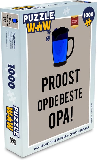 Puzzel Opa - Proost op de beste opa - Quotes - Spreuken - Legpuzzel - Puzzel 1000 stukjes volwassenen