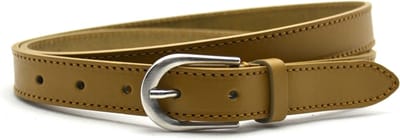 2,5cm smalle taupe riem - smalle riemen - taupe - 100% nerfleer - maat 85 totale lengte 100 cm