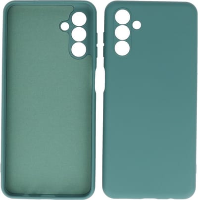 Fashion Backcover Telefoonhoesje - Color Hoesje - Geschikt voor de Samsung Galaxy A24 4G - Donker Groen