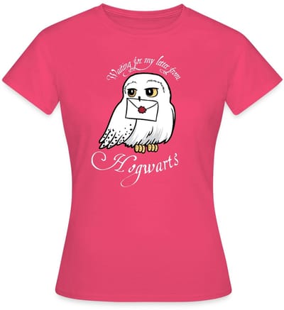 Harry Potter Hedwig Met Brief Waiting For My Letter T-Shirt Dames