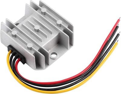 HOMELYLIFE DC Spanningsregelaar DC 24V Step Down naar 12V 10A Buck Converter Reducer Power Converter Waterdichte Module Transformator voor Golfkar (24V naar 12V 10A)