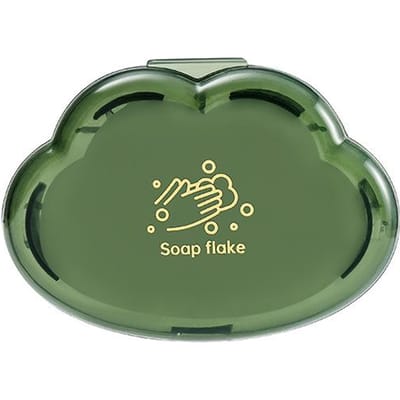 Feuilles de savon jetables en papier, 50 pièces, portables de voyage, créatives en forme de nuage, tranches parfumées, savon de poche, Mini boîte de lavage des mains vert