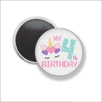 Button Met Magneet 58 MM - My 4th Birthday - NIET VOOR KLEDING