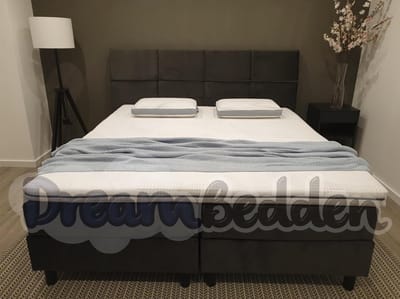 Boxspring Orlando 120x190 Twijfelaar incl 7-Zones HR45 koudschuim Matrassen & Hotel Topper HR 45 Koudschuim 10cm dik.