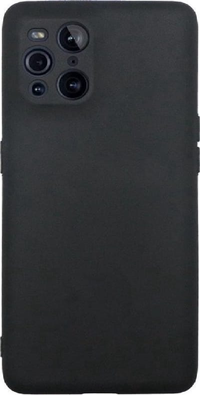 Hoesje Geschikt voor Oppo Find X3 - Hoesje Oppo Find X3 Pro - Siliconen - Zwart Siliconen Case - Hoesje Oppo Find X3 - Hoesje Oppo Find X3 Pro