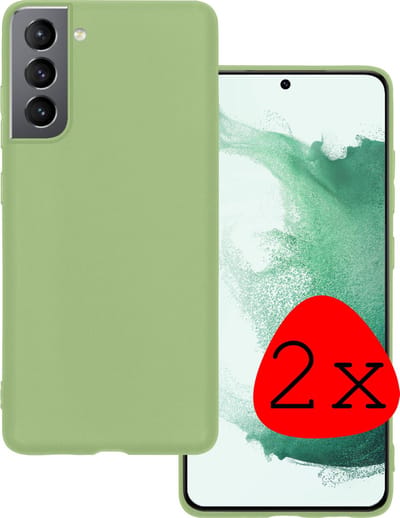 Hoesje 2 Stuks - Geschikt voor Samsung Galaxy S22 Plus - Sterk & Shockproof - Case Siliconen - Back Cover - Telefoon Hoes - Groen