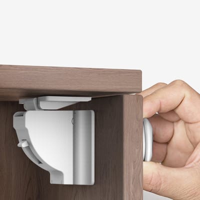 Jippie's magneetslot 4+1 - 4 stuks + 1 magneetsleutel - kinderslot baby - Geen schroeven nodig - Kinderbeveiliging - Kastbeveiliging voor kinderen - Veiligheidsslot - Kastvergrendeling