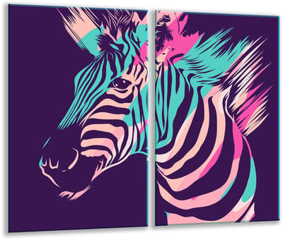 TMK ArtDeko - Snijplank - 30x52 cm - Glas - Zebra Motief